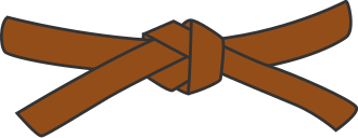 Judo brown belt.svg