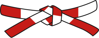 Judo red white belt.svg